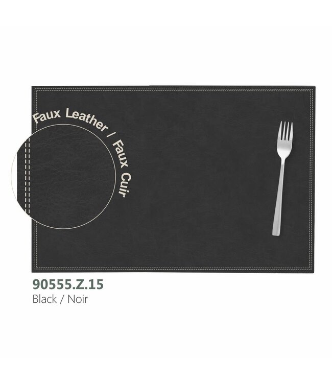 FAUX LEATHER PLACEMAT 12X18"