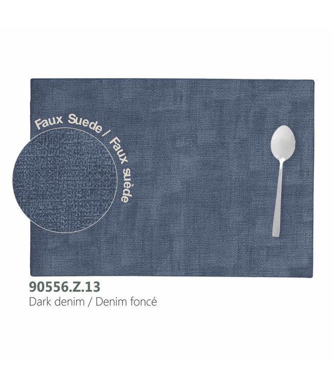 FAUX SUEDE PLACEMAT 12X18"