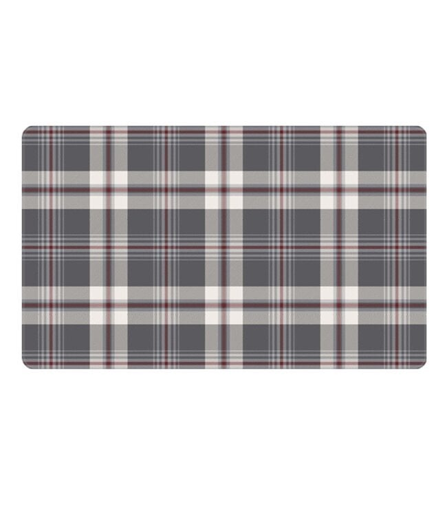 NON WOVEN FALL PRINTED FLOOR MATS w/FOAM BACKING 18X30" RUSTIC PLAID