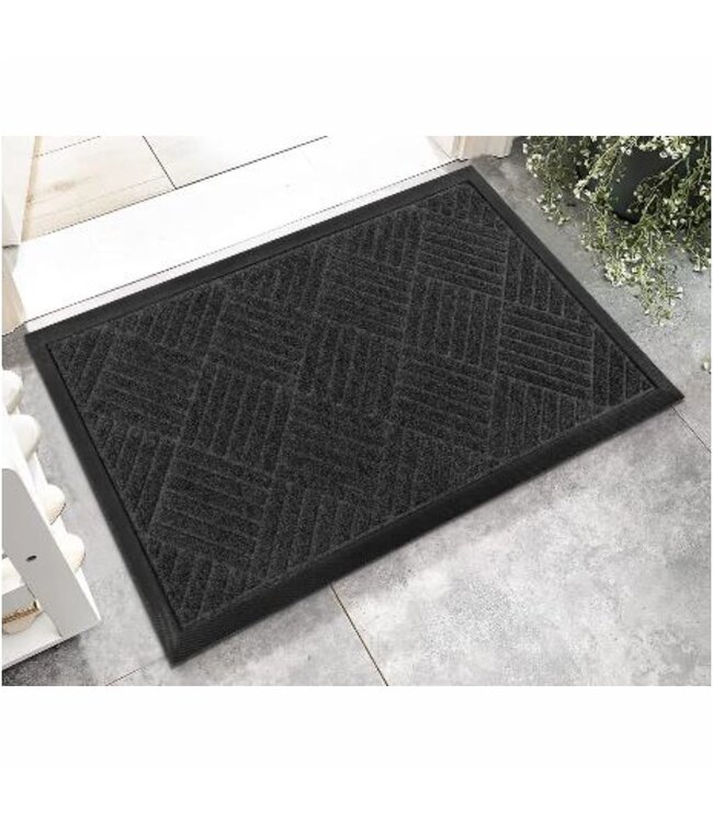 ATLANTA DOOR MAT BLACK 18X30"