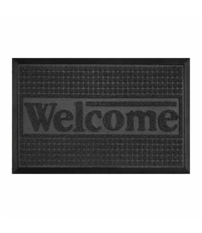 BOSTON WELCOME DOOR MAT BLACK 18X30"