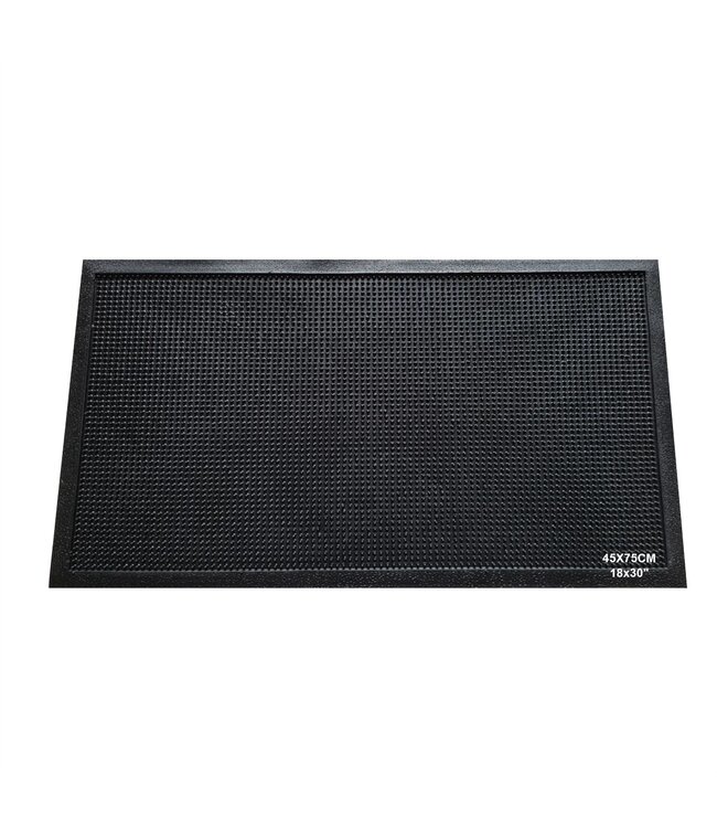 LAUREN TAYLOR RUBBER PIN MAT BLACK 18x30"