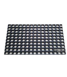 LAUREN TAYLOR RUBBER HOLLOW MAT BLACK 16x24"