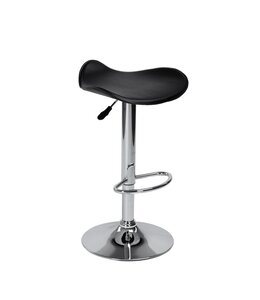 STUDIO 707 GERMAIN CHROME BAR STOOL BLACK