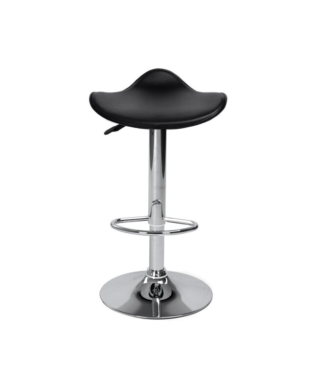 STUDIO 707 GERMAIN CHROME BAR STOOL BLACK