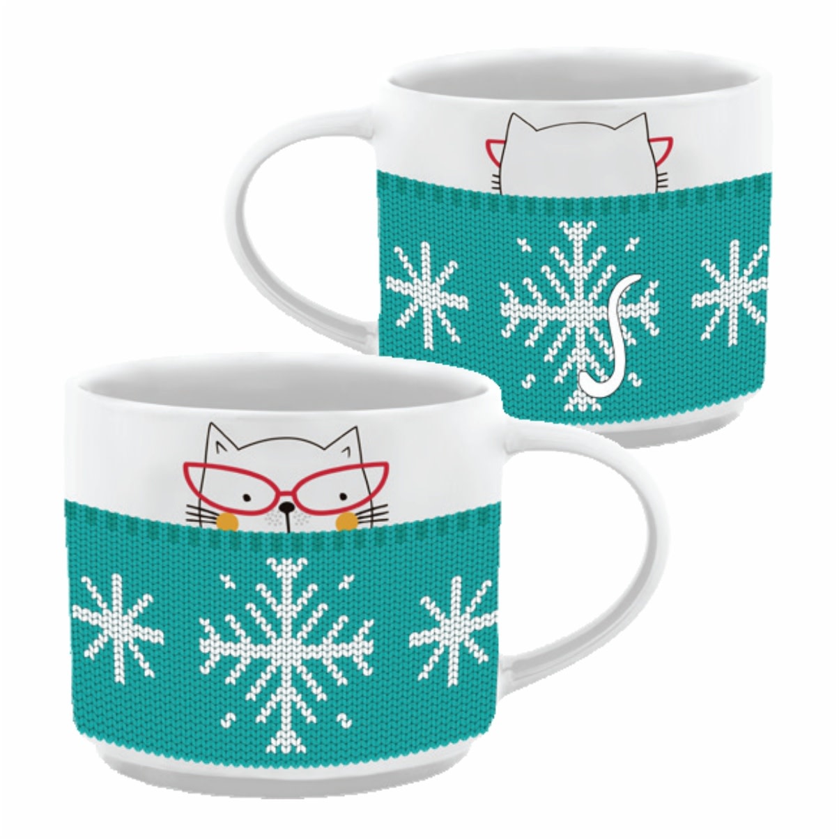 CHRISTMAS PET MUG ASSORTED CAT AND DOG 480ML Oxford Mills Home