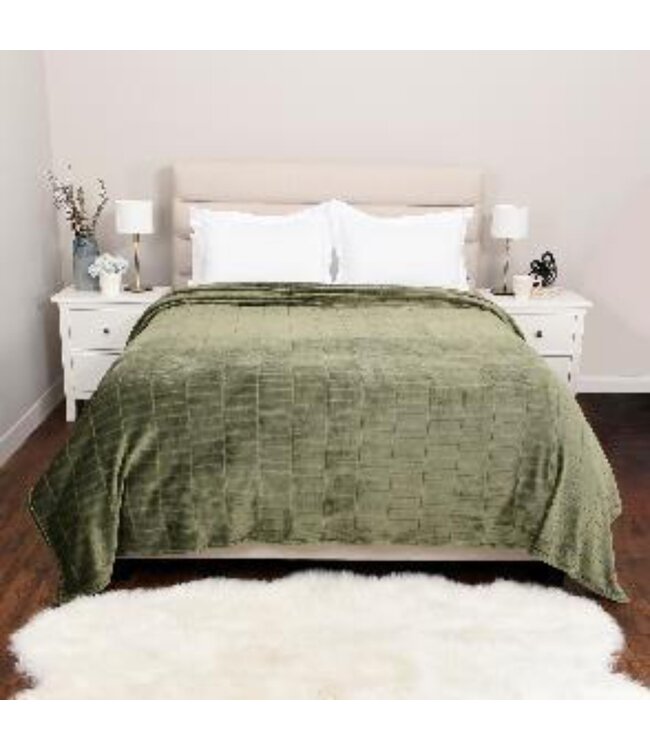 RECYCLED BRICK JACQUARD BLANKET