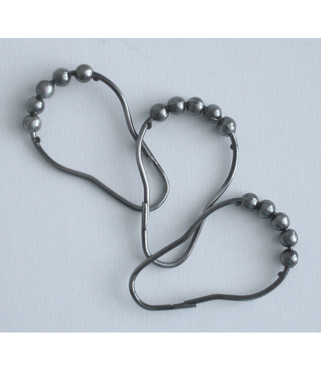 METAL SHOWER CURTAIN ROLLER HOOKS