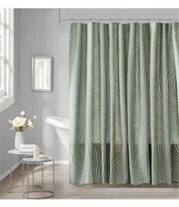 LAUREN TAYLOR SWIRL SHOWER CURTAIN AST 70X72