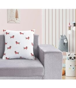 LAUREN TAYLOR DOG PRINT CUSHION AST 18X18"