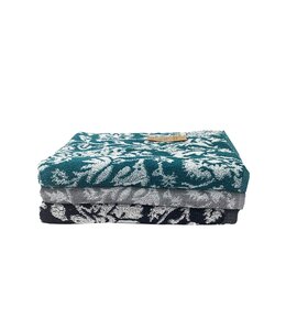 FLORAL TOWELS NAVY or GREY or GREEN