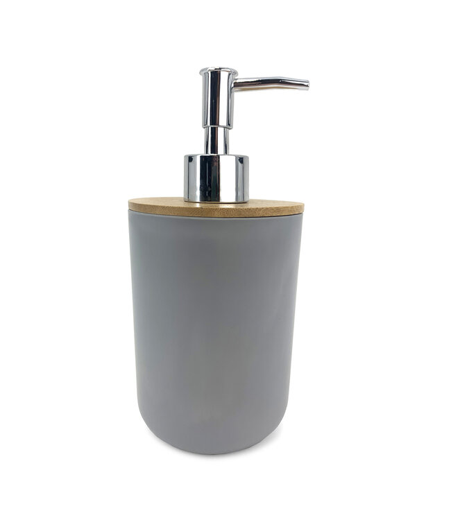 PANDA LOTION DISPENSER GREY/BAMBOO