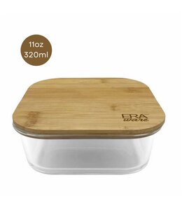 ERAware BAMBOO/GLASS SQUARE FOOD STORAGE CONTAINER