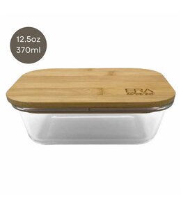 BAMBOO/GLASS RECTANGULAR FOOD STORAGE CONTAINER