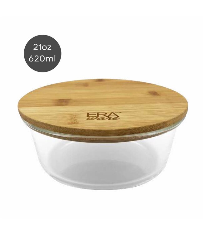 ERAware BAMBOO/GLASS ROUND FOOD STORAGE CONTAINERS