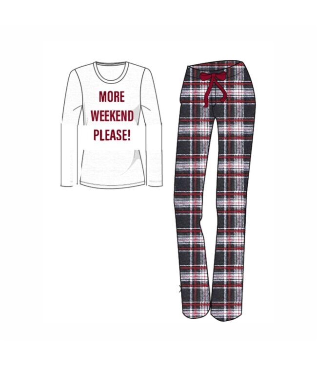LADIES 2Pc YARN DYE FLANNEL PYJAMAS