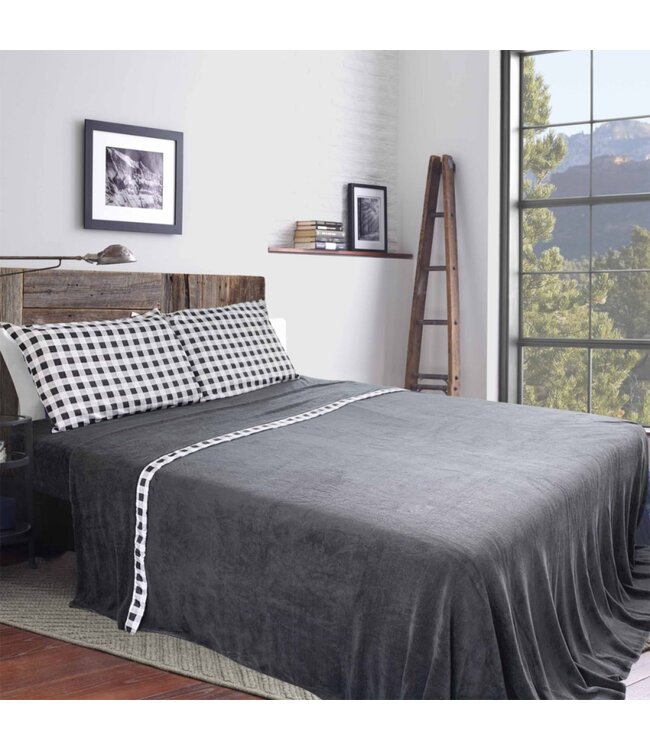 RUSTIC CABIN LANGTON MICROFLEECE SHEET SET