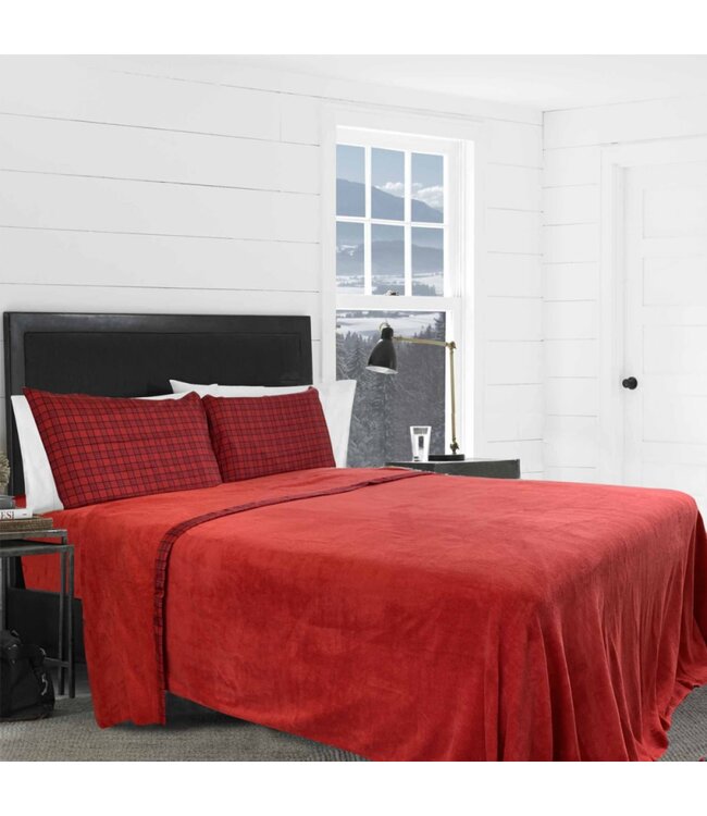 RUSTIC CABIN LANGTON MICROFLEECE SHEET SET