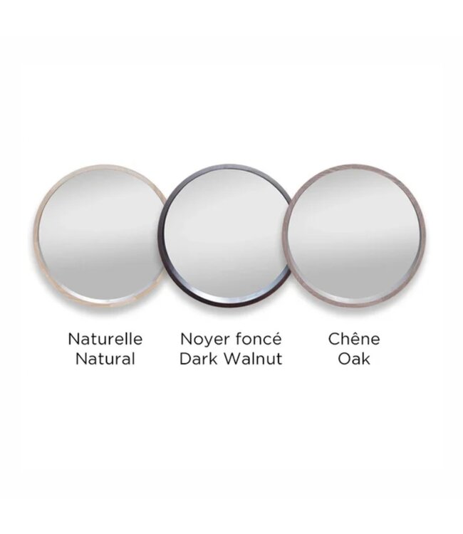 LAUREN TAYLOR ROUND WOODEN FRAMED MIRROR 23.5"