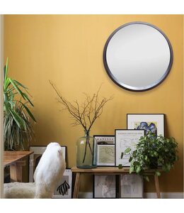 LAUREN TAYLOR ROUND WOODEN FRAMED MIRROR 23.5"