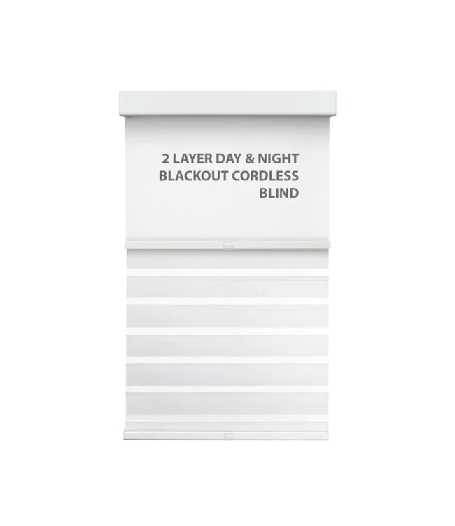 LAUREN TAYLOR 2 LAYER DAY & NIGHT BLACKOUT CORDLESS ROLLER BLINDS