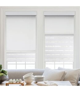 LAUREN TAYLOR 2 LAYER DAY & NIGHT BLACKOUT CORDLESS ROLLER BLINDS