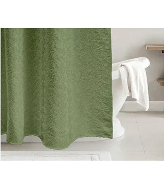 EMBOSSED SOLID SHOWER CURTAIN 70X72" AST