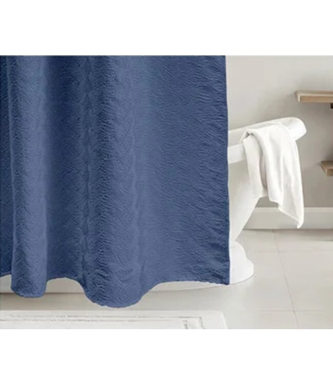 EMBOSSED SOLID SHOWER CURTAIN 70X72" AST