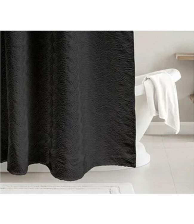 EMBOSSED SOLID SHOWER CURTAIN 70X72" AST