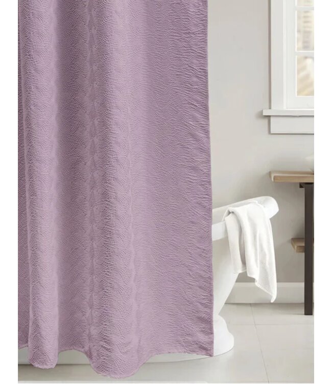 EMBOSSED SOLID SHOWER CURTAIN 70X72" AST