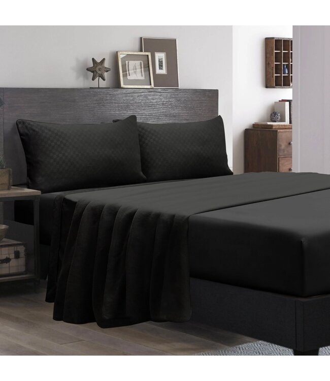 LAUREN TAYLOR LUXURIOUS AND SOFT COMFORT SHEET SET w/EMBOSSED HEM & PC (MP2)