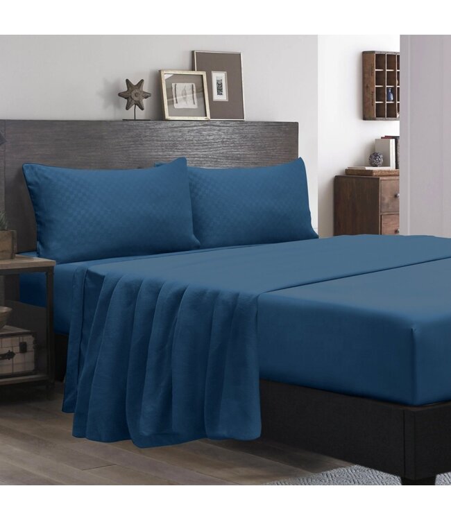 LAUREN TAYLOR LUXURIOUS AND SOFT COMFORT SHEET SET w/EMBOSSED HEM & PC (MP2)