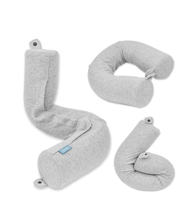 TWISTY MEMORY FOAM PILLOW GREY 28X4"