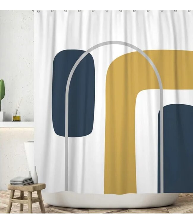 LAUREN TAYLOR ZEN SHOWER CURTAIN MULTI 70X72