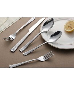 LAUREN TAYLOR 20PC RIOM FLATWARE SET STAINLESS STEEL