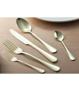 LAUREN TAYLOR 20PC COMO FLATWARE SET GOLD