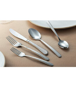 LAUREN TAYLOR 20PC DEAUVILLE FLATWARE SET STAINLESS STEEL