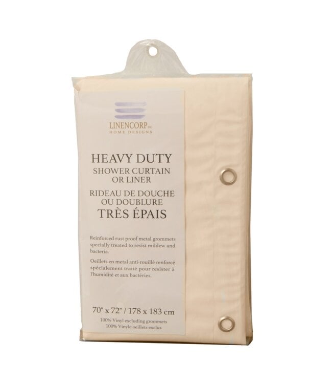 *HEAVY DUTY SHOWER CURTAIN LINER 70X72" BEIGE