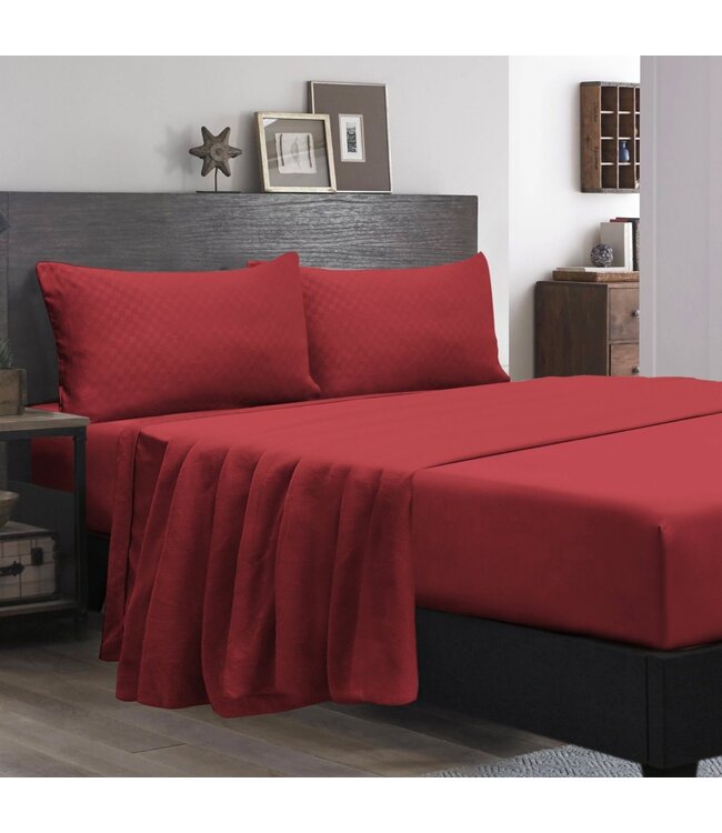 LAUREN TAYLOR LUXURIOUS AND SOFT COMFORT SHEET SET w/EMBOSSED HEM & PC (MP2)