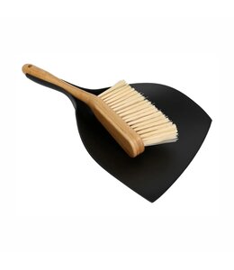 CLEAN CONCEPT HAND BROOM AND DUST PAN SET BLACK 9.6"X15"X3"