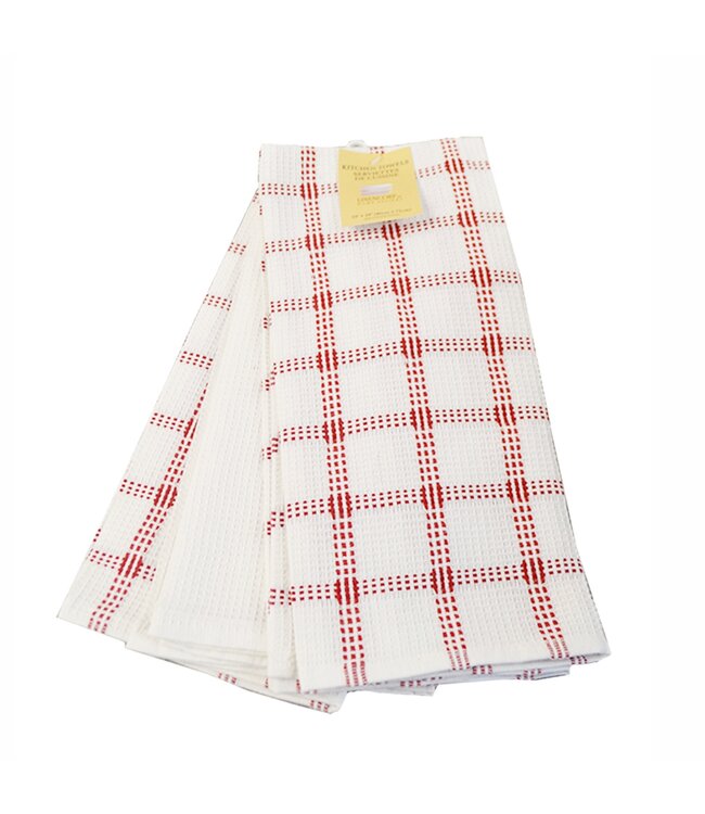 3PK AST SOLIDS/PRINTS KITCHEN TOWEL 18x28"