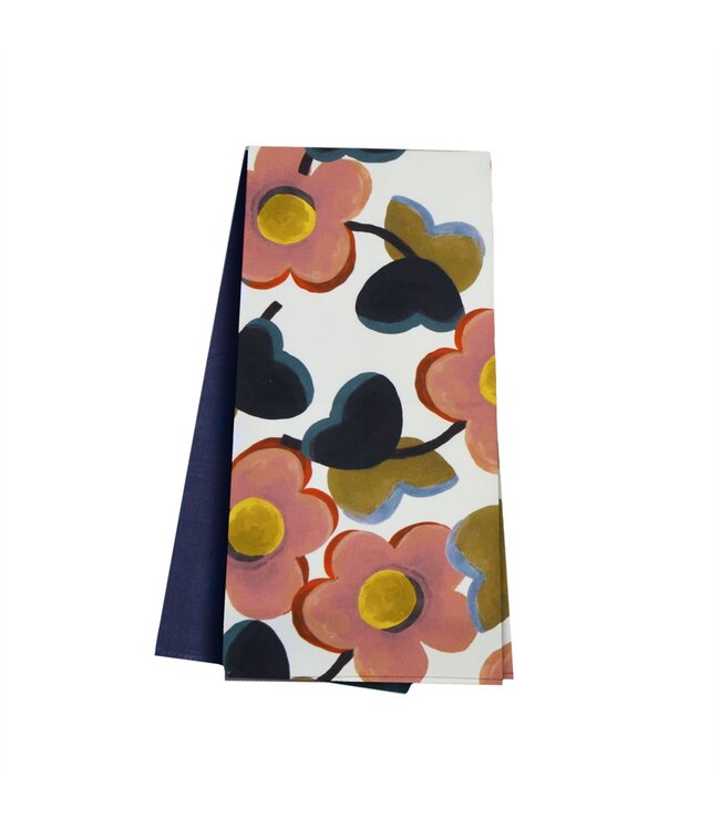 2pk KITCHEN TOWEL 1-PRINTED/1-SOLID MULTI 16X26"