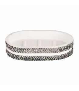 RESIN OMBRE SOAP DISH BLACK/GREY