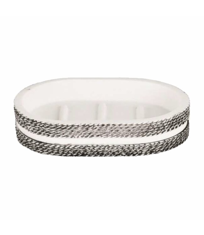 RESIN OMBRE SOAP DISH BLACK/GREY