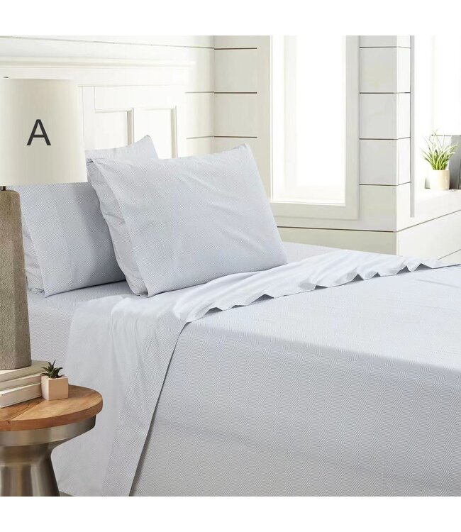 HAWKINS COLLECTION MICROFIBER SHEET SET AST