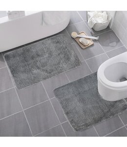 2pc ANTI-SLIP BATH MAT SET AST 19X30"
