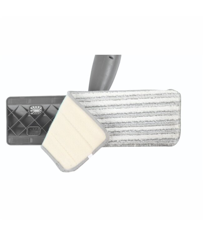 STUDIO 707 MICROFIBER SPRAY MOP GREEN/GREY 17.3"X4"-48.4