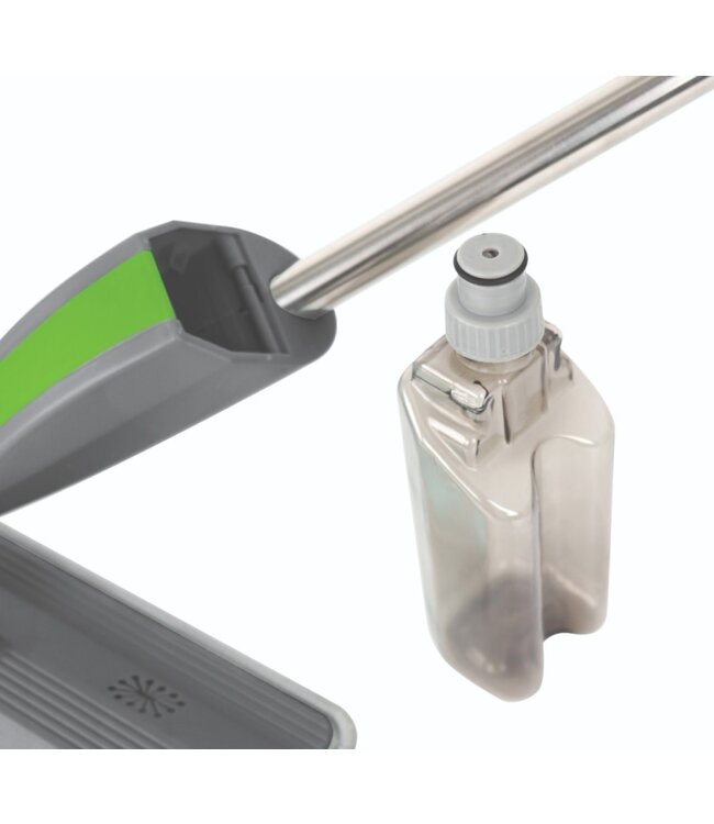 STUDIO 707 MICROFIBER SPRAY MOP GREEN/GREY 17.3"X4"-48.4