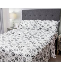 LAUREN TAYLOR AINSLEY MICROFIBRE SHEET SET GREY