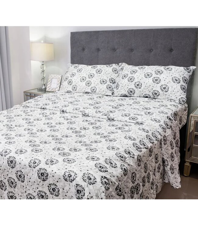 LAUREN TAYLOR AINSLEY MICROFIBRE SHEET SET GREY